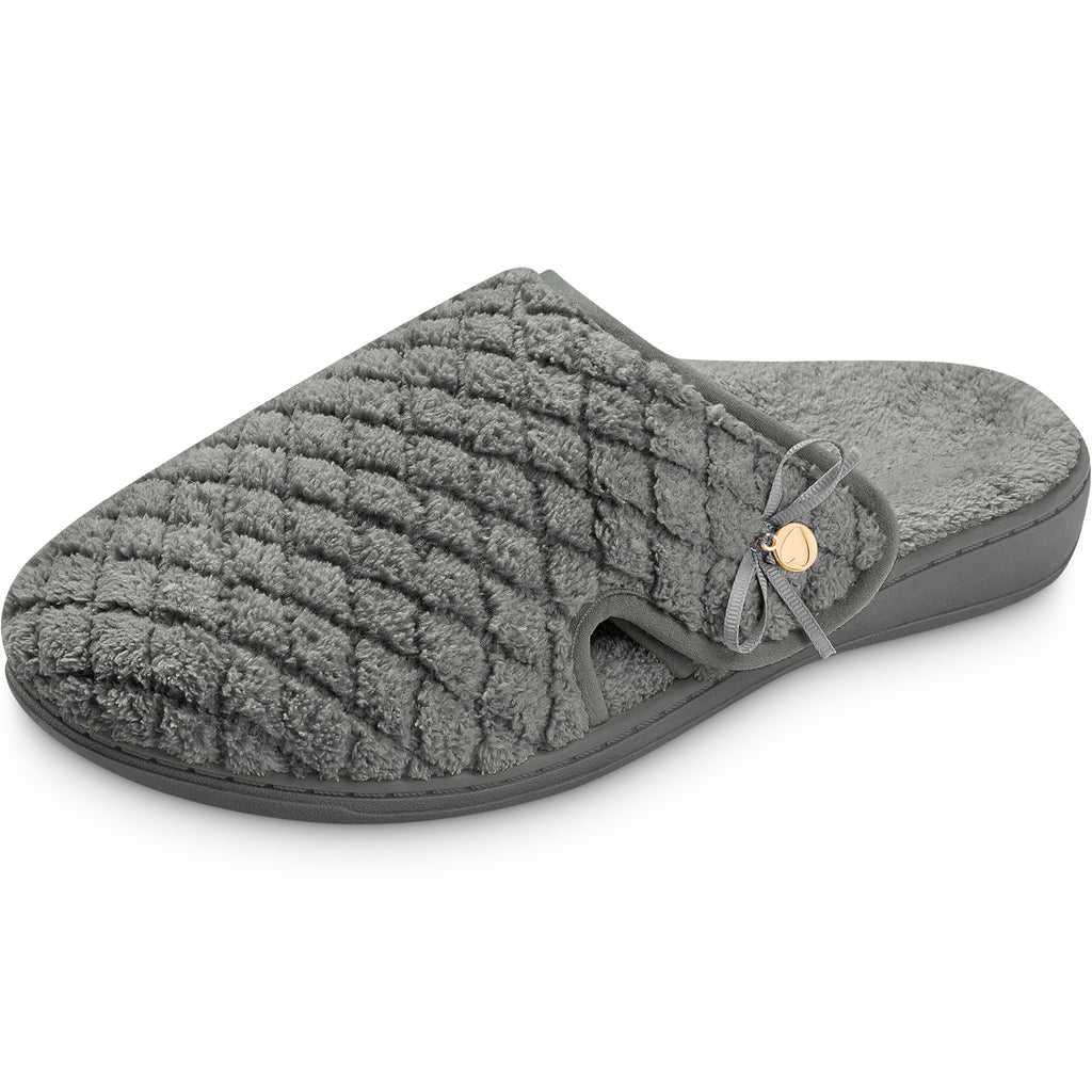 Fitvalen Comfort Towel Cushioned Thick Sole House Slippers for Women H